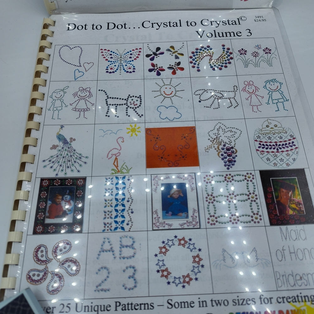 Dot to Dot Crystal to Crystal Pattern Books Vol 2 & 3 + Bonus - Picture 3 of 3